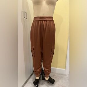 Alice & Olivia Satin Cargo Pants